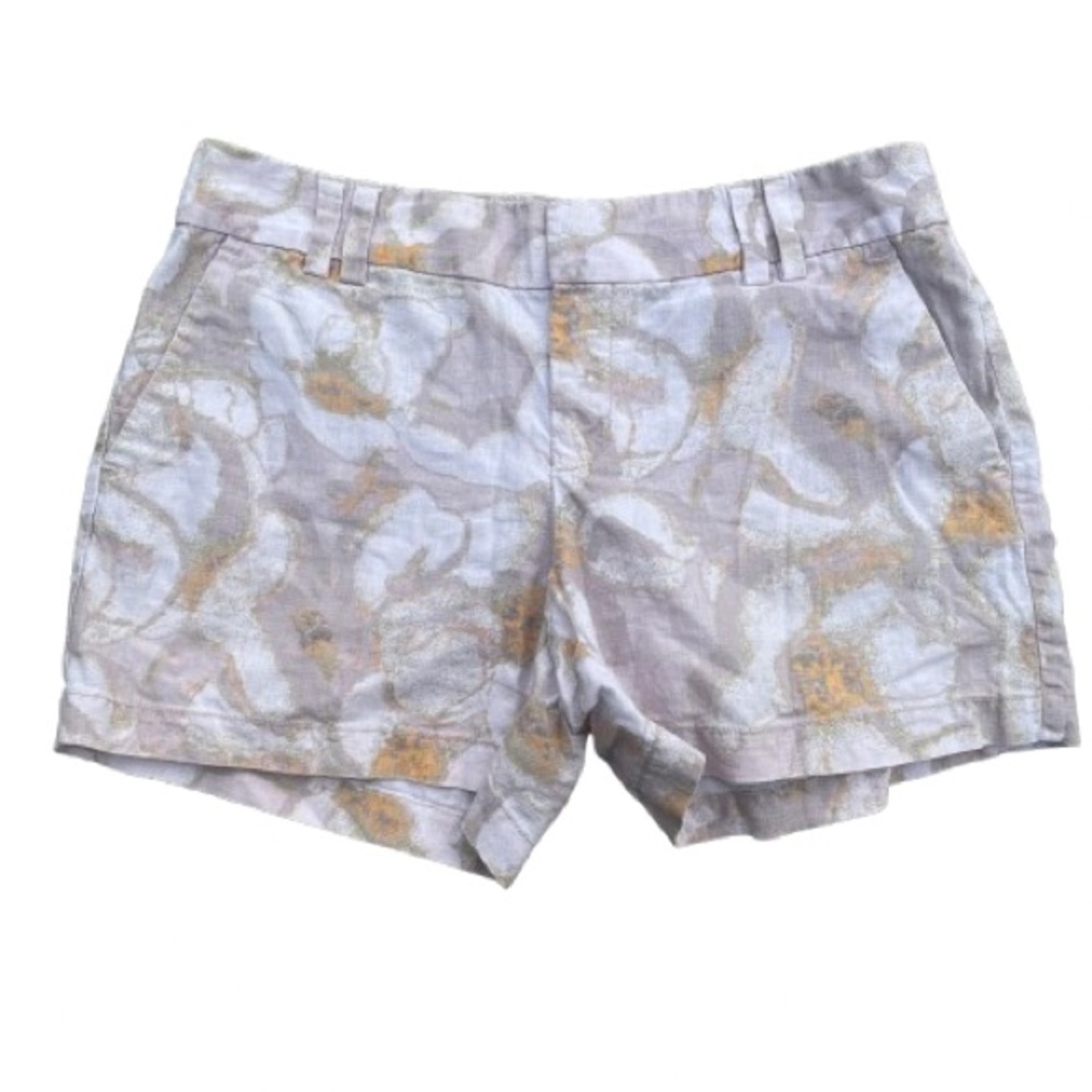 Ann Taylor LOFT Women’s Floral Linen Cotton Shorts 4